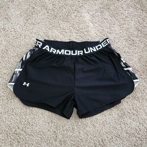 Under Armour Black Athletic Shorts Lightweight Performance